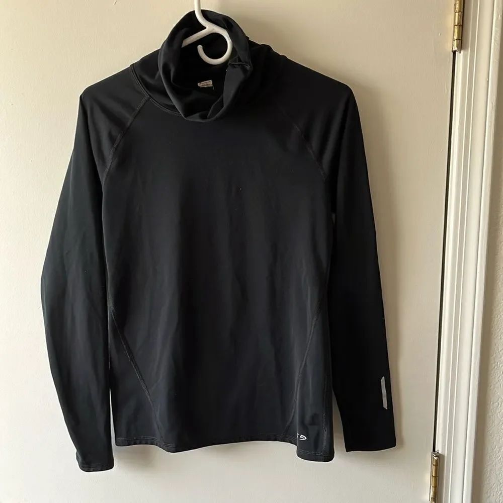 Champion Duo Dry Turtleneck Athletic top Size M GUC Black